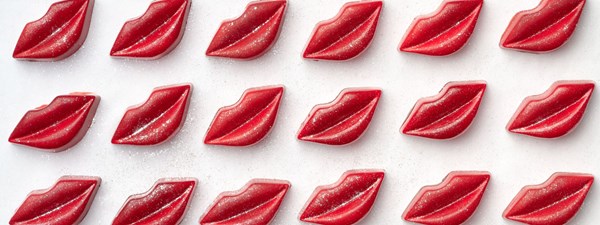 a row of pastry lips